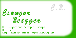 csongor metzger business card